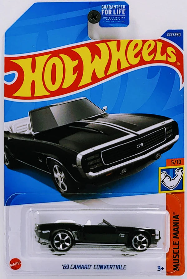 HOT WHEELS - '69 CAMARO CONVERTIBLE - MUSCLE MANIA 5/10
