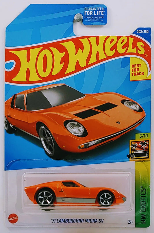 HOT WHEELS - 202/250 - '71 LAMBORGHINI MIURA SV - HW EXOTICS 5/10