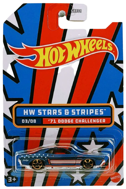 HOT WHEELS - '71 DODGE CHALLENGER - HW STARS & STRIPES - WALMART EXCLUSIVE