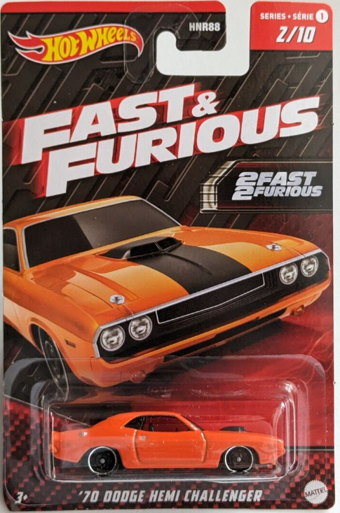 HOT WHEELS - '70 DODGE HEMI CHALLENGER - FAST & FURIOUS 2/10