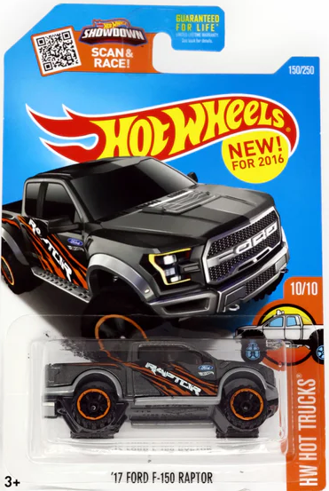 HOT WHEELS - 150/250 - '17 FORD F-150 RAPTOR - HW HOT TRUCKS 10/10