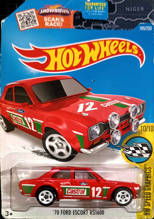 HOT WHEELS - 185/250 - '70 FORD ESCORT RS1600 - HW SPEED GRAPHICS 10/10