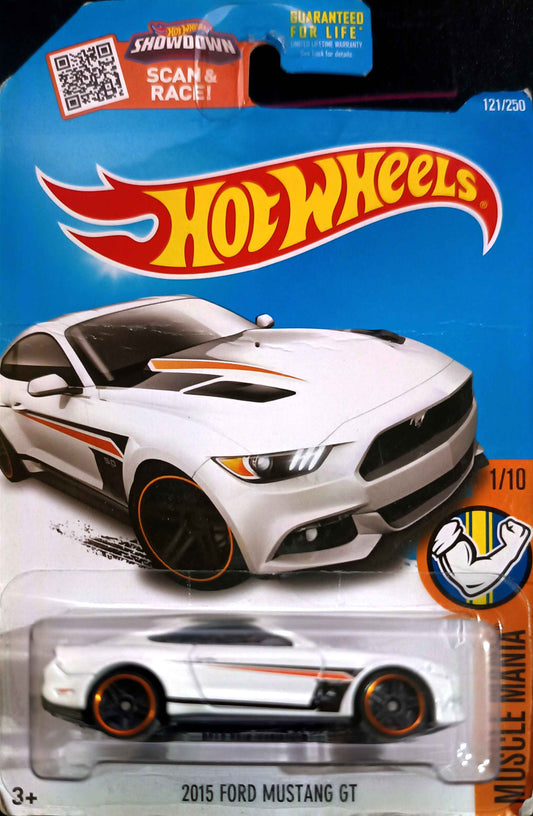 HOT WHEELS - 121/250 - 2015 FORD MUSTANG GT - MUSCLE MANIA 1/10