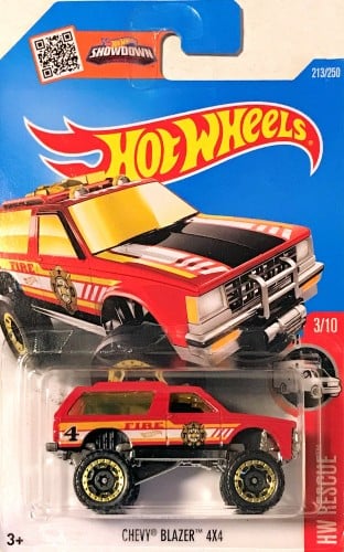 HOT WHEELS SHOWDOWN - 213/250 - CHEVY BLAZER 4X4 - HW RECUE 3/10